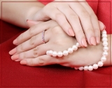 0.15 Carat (ctw) 10k White Gold Round Ruby And White Diamond Ladies Anniversary Wedding Matching Band Stackable Ring