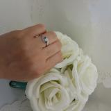 0.50 Carat (ctw) 14k White Gold Round Green Emerald And White Diamond Ladies Swirl Engagement 3 Stone Bridal Ring 1/2 CT