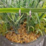0.15 Carat (ctw) Small 11mm Sterling Silver Round Ruby & White Diamond Huggie Hoop Earrings