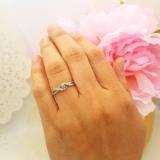 0.06 Carat (ctw) Sterling Silver Round Black & White Diamond Ladies Crossover Swirl Bridal Promise Engagement Ring