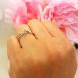 0.06 Carat (ctw) Sterling Silver Round Black & White Diamond Ladies Crossover Swirl Bridal Promise Engagement Ring