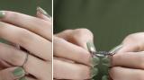0.08 Carat (ctw) 10k White Gold Round Black Diamond Ladies Dainty Anniversary Wedding Band Stackable Ring