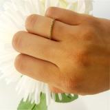 0.08 Carat (ctw) 10k Yellow Gold Round Blue Diamond Ladies Dainty Anniversary Wedding Band Stackable Ring