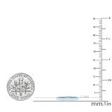 2 mm Round Aquamarine Ladies Anniversary Stackable Wedding Band 14K White Gold