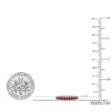 2 mm Round Garnet Ladies Anniversary Stackable Wedding Band 10K White Gold