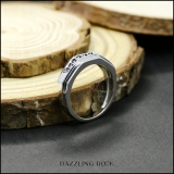 0.25 Carat (ctw) Sterling Silver Round Blue Sapphire Men's Wedding Anniversary Band 1/4 CT
