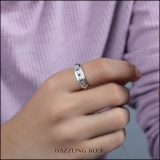 0.25 Carat (ctw) Sterling Silver Round Blue Sapphire & White Diamond Men's Wedding Anniversary Band 1/4 CT