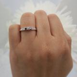 0.35 Carat (ctw) 10k White Gold Round Black & White Diamond Ladies 3 stone Engagement Bridal Ring 1/3 CT