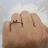 0.35 Carat (ctw) 10k White Gold Round Black & White Diamond Ladies 3 stone Engagement Bridal Ring 1/3 CT