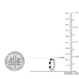 0.33 Carat (ctw) Round Black & White Diamond Ladies Huggies Hoop Earrings 1/3 CT 10K White Gold