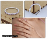 0.25 Carat (ctw) 14K White Gold Round Pink Sapphire & White Diamond Anniversary Wedding Ring Matching Band 1/4 CT