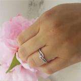 0.20 Carat (ctw) 10k White Gold Round Pink Sapphire And White Diamond Ladies 3 stone Engagement Promise Ring 1/5 CT