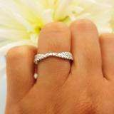 0.36 Carat (ctw) 10k White Gold Round Diamond Ladies Anniversary Wedding Band 1/3 CT