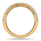 0.36 Carat (ctw) 10k Yellow Gold Round Diamond Ladies Bridal Anniversary Wedding Stackable Band 1/3 CT