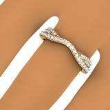 0.36 Carat (ctw) 10k Yellow Gold Round Diamond Ladies Bridal Anniversary Wedding Stackable Band 1/3 CT