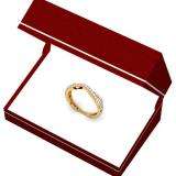 0.36 Carat (ctw) 10k Yellow Gold Round Diamond Ladies Bridal Anniversary Wedding Stackable Band 1/3 CT