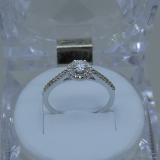 0.50 Carat (ctw) 10k White Gold Round Cut Diamond Ladies Engagement Bridal Halo Ring 1/2 CT