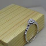 0.50 Carat (ctw) 10k White Gold Round Cut Diamond Ladies Engagement Bridal Halo Ring 1/2 CT