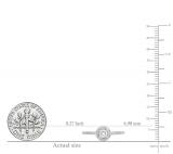 0.50 Carat (ctw) 10k White Gold Round Cut Diamond Ladies Engagement Bridal Halo Ring 1/2 CT
