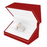 0.50 Carat (ctw) 18k Rose Gold Round Cut Diamond Ladies Engagement Bridal Halo Ring 1/2 CT