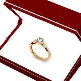0.50 Carat (ctw) 18k Yellow Gold Round Cut Diamond Ladies Engagement Bridal Halo Ring 1/2 CT