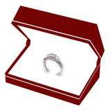 1.00 Carat (ctw) 18k White Gold Round Diamond Ladies Vintage Bridal 3 Stone Engagement Ring 1 CT