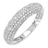 0.50 Carat (ctw) 10k White Gold Round Diamond Ladies Anniversary Wedding Band 1/2 CT