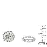 0.50 Carat (ctw) 10k White Gold Round Diamond Ladies Anniversary Wedding Band 1/2 CT