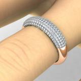 0.50 Carat (ctw) 18k Rose Gold Round White Diamond Ladies Anniversary Wedding Band 1/2 CT