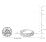 0.90 Carat (ctw) 14k White Gold Round Diamond Anniversary Wedding Band Ring
