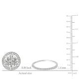 0.15 Carat (ctw) 10k White Gold Round Diamond Ladies Anniversary Wedding Band Stackable Ring