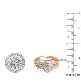 0.40 Carat (ctw) 10k Rose Gold Round Diamond Ladies Bridal Engagement Ring Matching Band Set