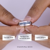 0.23 Ctw Round Blue Natural Diamond Nine Stone Single Row Wedding Band for Men in 925 Sterling Silver