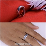 0.23 Ctw Round Blue Natural Diamond Nine Stone Single Row Wedding Band for Men in 925 Sterling Silver
