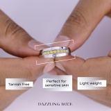 0.23 Ctw Round Yellow Natural Diamond Nine Stone Single Row Wedding Band for Men in 925 Sterling Silver