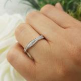 0.25 Carat (ctw) 14K White Gold Round Diamond Anniversary Wedding Band Swirl Matching Ring 1/4 CT