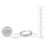 0.25 Carat (ctw) 14K White Gold Round Diamond Anniversary Wedding Band Swirl Matching Ring 1/4 CT