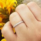 0.10 Carat (ctw) 10k Yellow Gold Round Diamond Ladies Anniversary Wedding Band Stackable Ring 1/10 CT