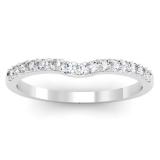 0.25 Carat (ctw) 10K White Gold Round White Diamond Anniversary Wedding Ring Matching Band 1/4 CT