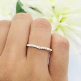 0.25 Carat (ctw) 18K Rose Gold Round White Diamond Anniversary Wedding Ring Matching Band 1/4 CT