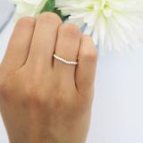 0.25 Carat (ctw) 18K Rose Gold Round White Diamond Anniversary Wedding Ring Matching Band 1/4 CT