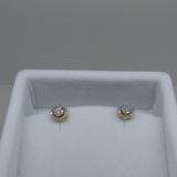 0.40 Carat (ctw) 10K Yellow Gold Round Cut Diamond Round Shape Cluster Earrings Look of each