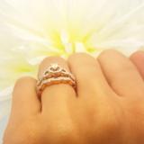 0.50 Carat (ctw) 10k Rose Gold Round Diamond Ladies Halo Style Bridal Engagement Ring Matching Band Set 1/2 CT