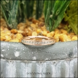 0.33 Carat (ctw) 10k Rose Gold Princess Diamond Ladies Anniversary Wedding Matching Band Stackable Ring