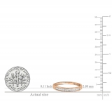 0.33 Carat (ctw) 10k Rose Gold Princess Diamond Ladies Anniversary Wedding Matching Band Stackable Ring