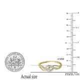 0.15 Carat (ctw) 14k Yellow Gold Round Cut Diamond Ladies Engagement Bridal Promise Ring
