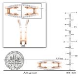 0.25 Carat (ctw) 10K Rose Gold Round White Diamond Ladies Anniversary Enhancer Guard Matching Wedding Band
