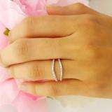 0.25 Carat (ctw) 10K White Gold Round White Diamond Ladies Anniversary Enhancer Guard Matching Wedding Band