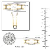 0.25 Carat (ctw) 10K Yellow Gold Round White Diamond Ladies Anniversary Enhancer Guard Matching Wedding Band