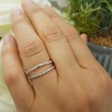 0.25 Carat (ctw) 18K Rose Gold Round White Diamond Ladies Anniversary Enhancer Guard Matching Wedding Band